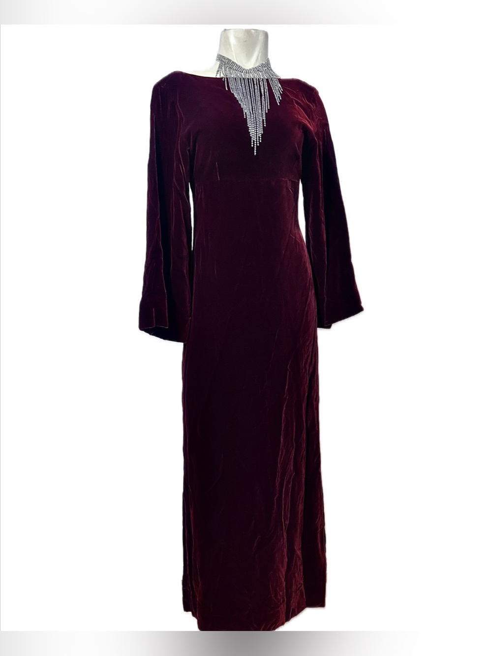 Vintage Joan Leslie by Kasper Burgundy Velvet Dress
